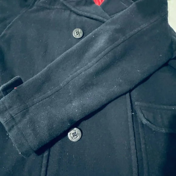 XL Tommy Hilfiger Navy Pea Coat - Picture 12 of 13